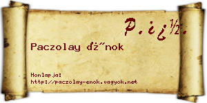 Paczolay Énok névjegykártya